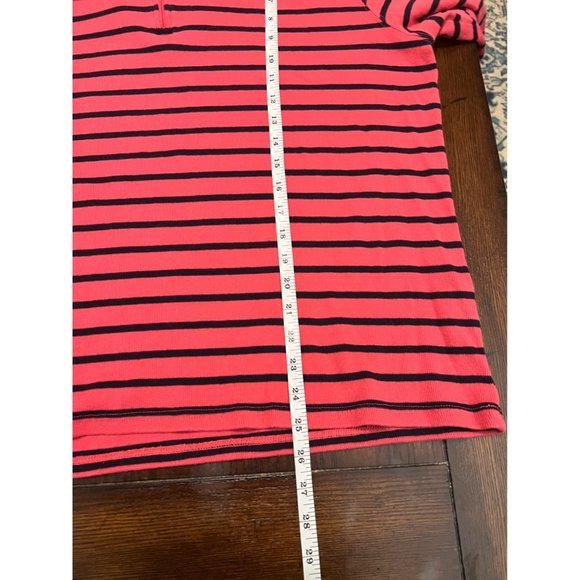 L.L.Bean Pink And Navy Blue Long Sleeve Quarter Zip Pullover Sweater 2X - Picture 6 of 6